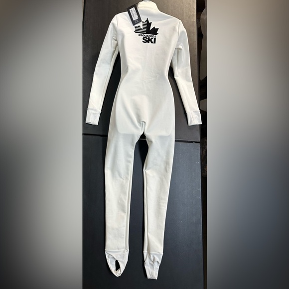 Dsquared2 White Stirrup Snow one Piece Ski Suit NWT - Picture 4 of 10